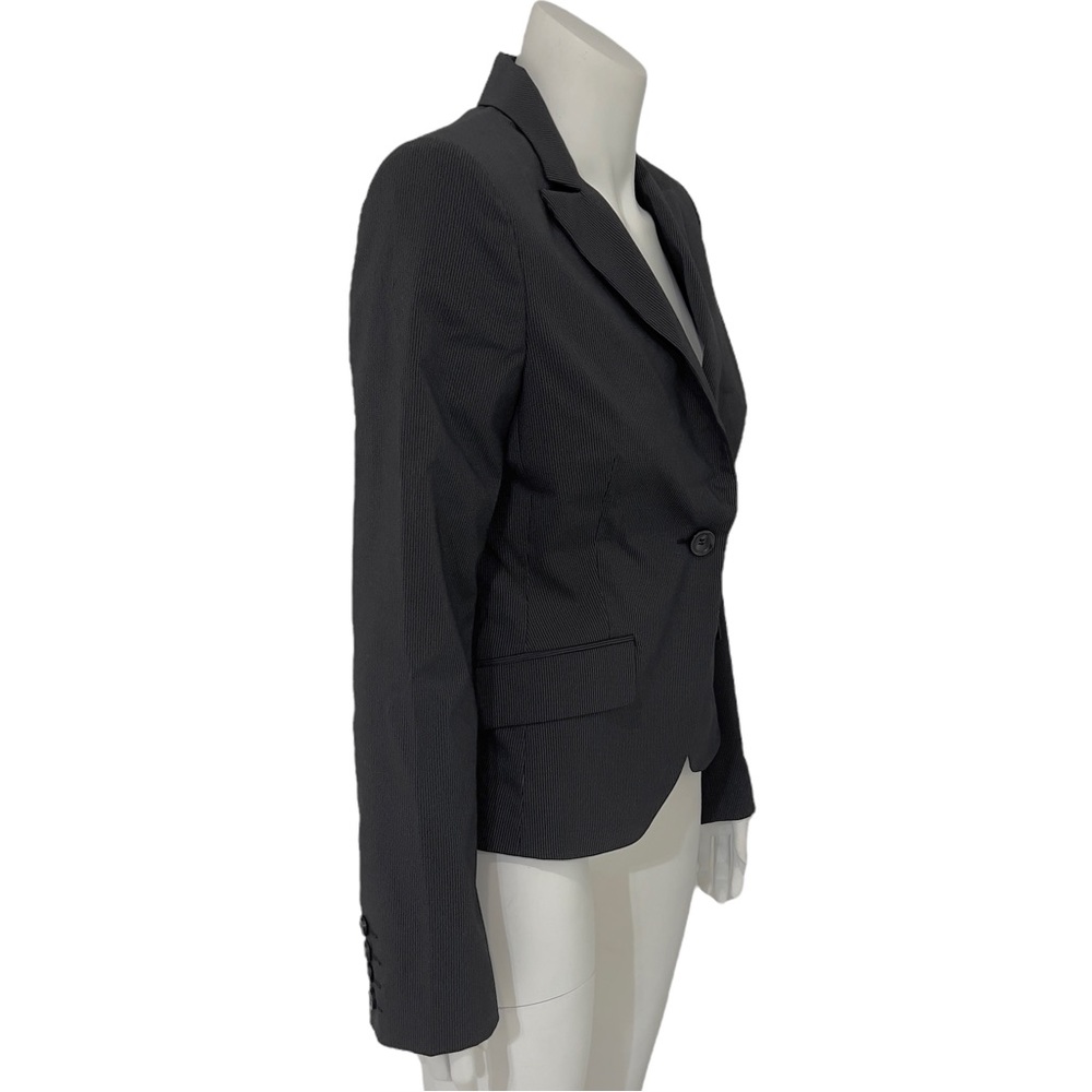 Express Design Studio Blazer One-Button Black Pin… - image 4